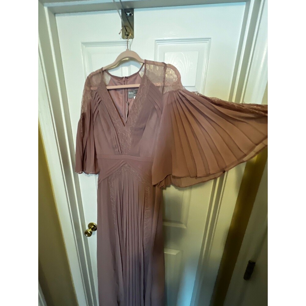 Asos Dress Womens Sz 6 UK 10 Pink Blush Dusty Rose Lace Lined TALL - Picture 14 of 16